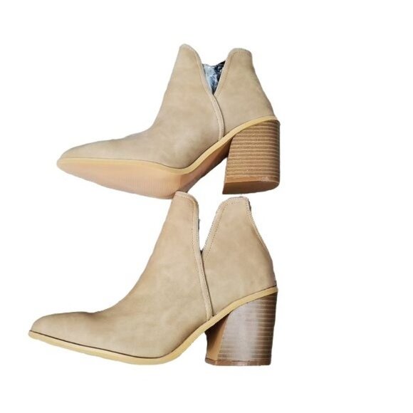 Tan pointy toe ankle coastal cowgirl boot new! - Picture 5 of 7